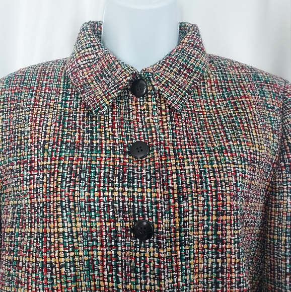 ONNA WEAR 100% Hand Woven Holiday Silk Jacket. Size M - Picture 3 of 6